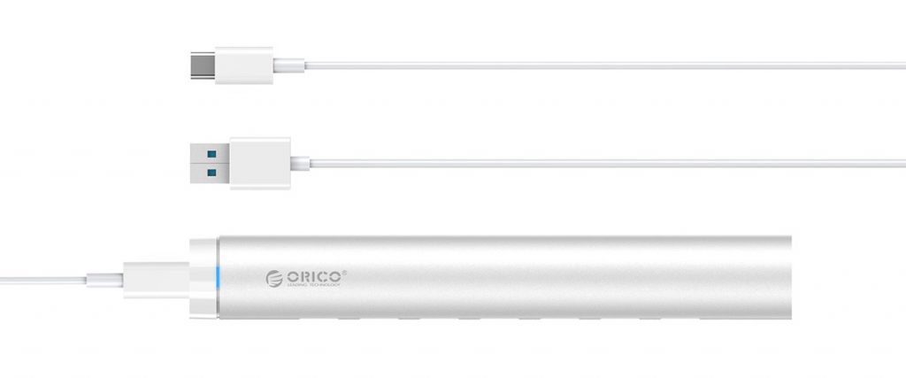 هاب 7 پورت USB 3.0 مدادی با آداپتور