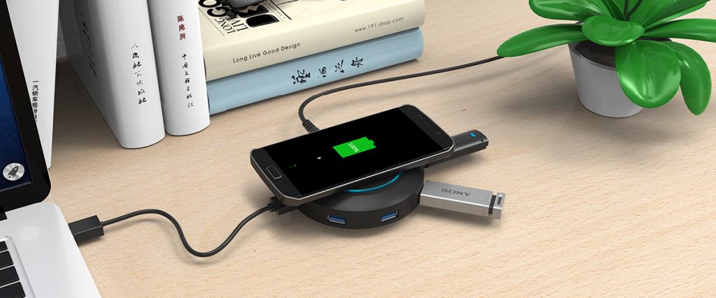 هاب USB 3.0 و شارژر بی سیم