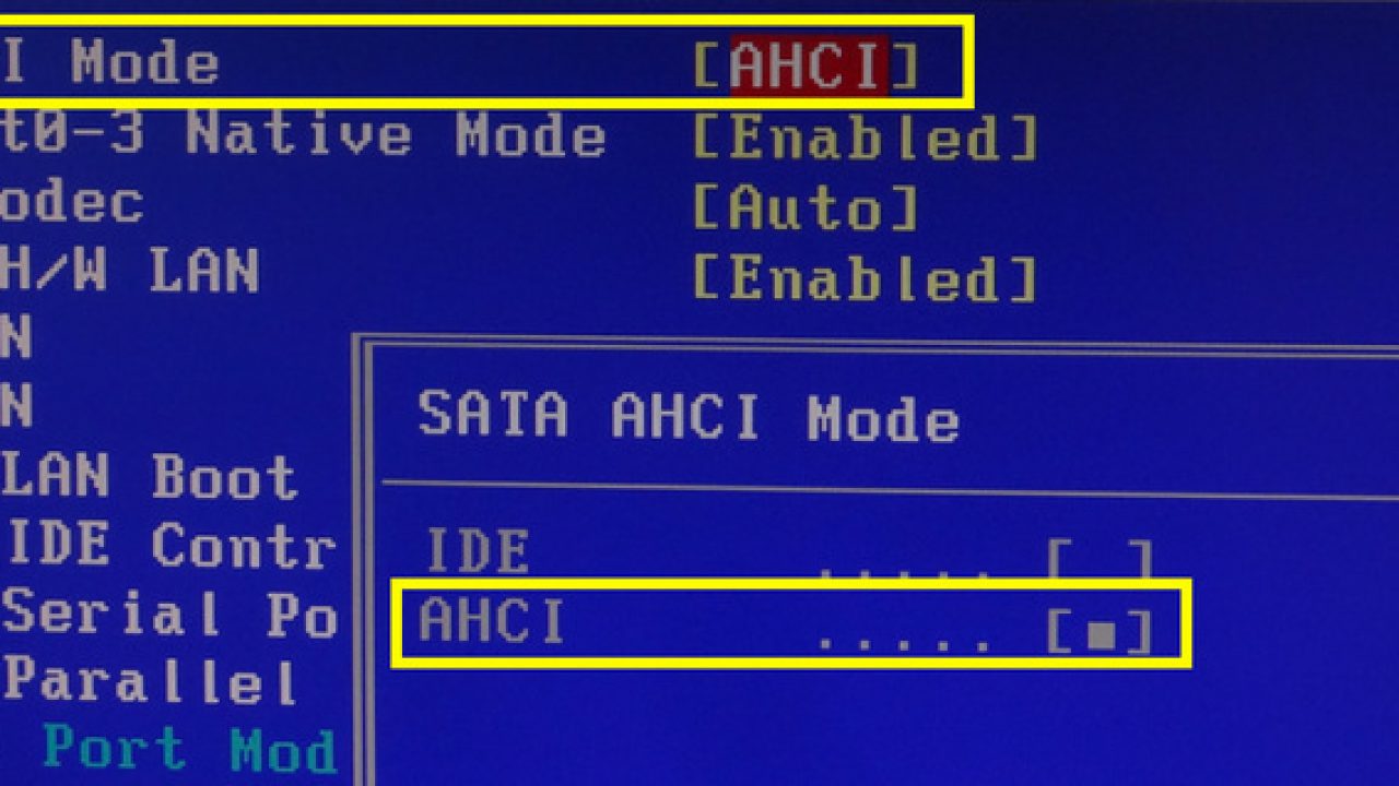 AHCI (رابط کنترل کننده میزبان پیشرفته)